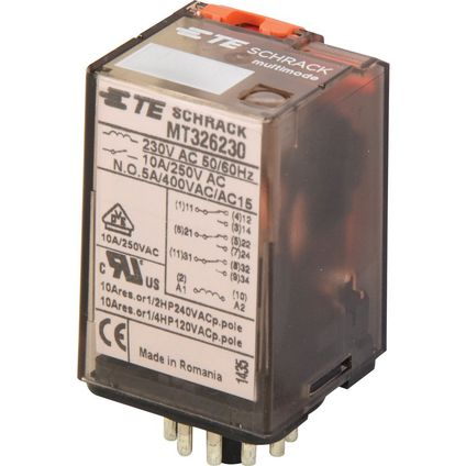 10A General Purpose Relay, 24VAC, 11 Pin, 3 Pole CO